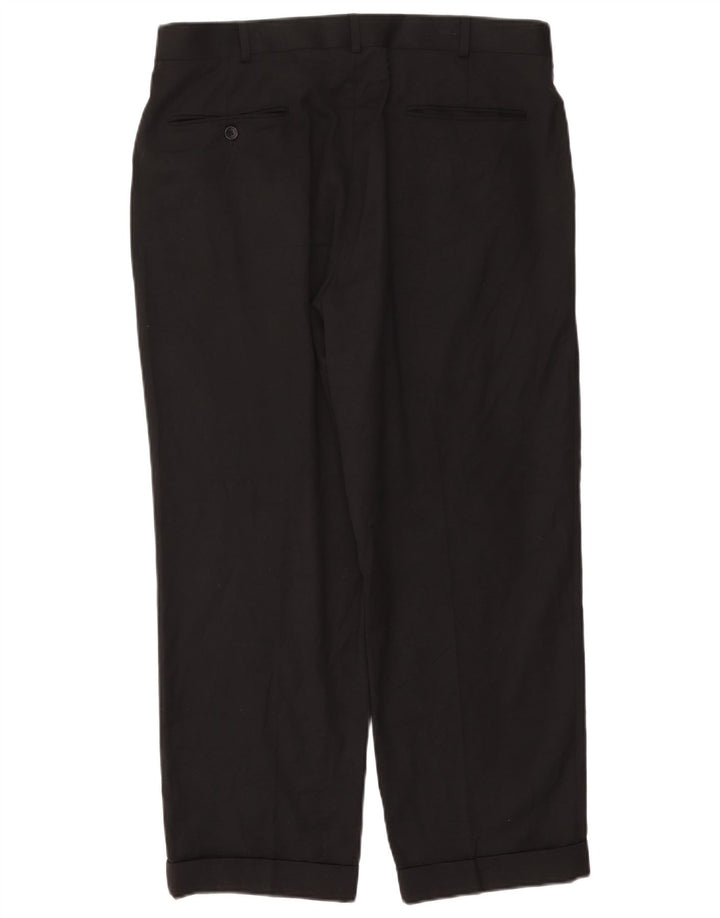 DOCKERS Mens Pegged Chino Trousers W36 L30 Black Polyester