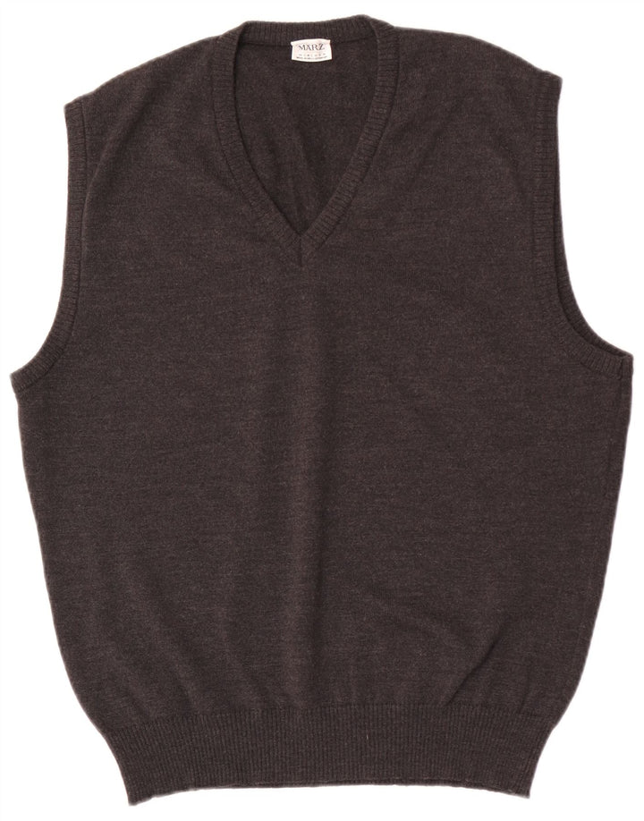 Marz Mens Vest Tank Top EU 54 Large Grey Wool