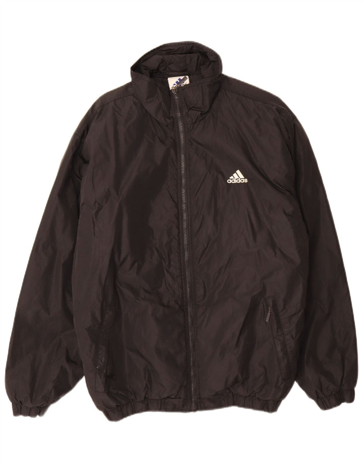 Adidas Mens Rain Jacket UK 36/38 Small Black Polyamide