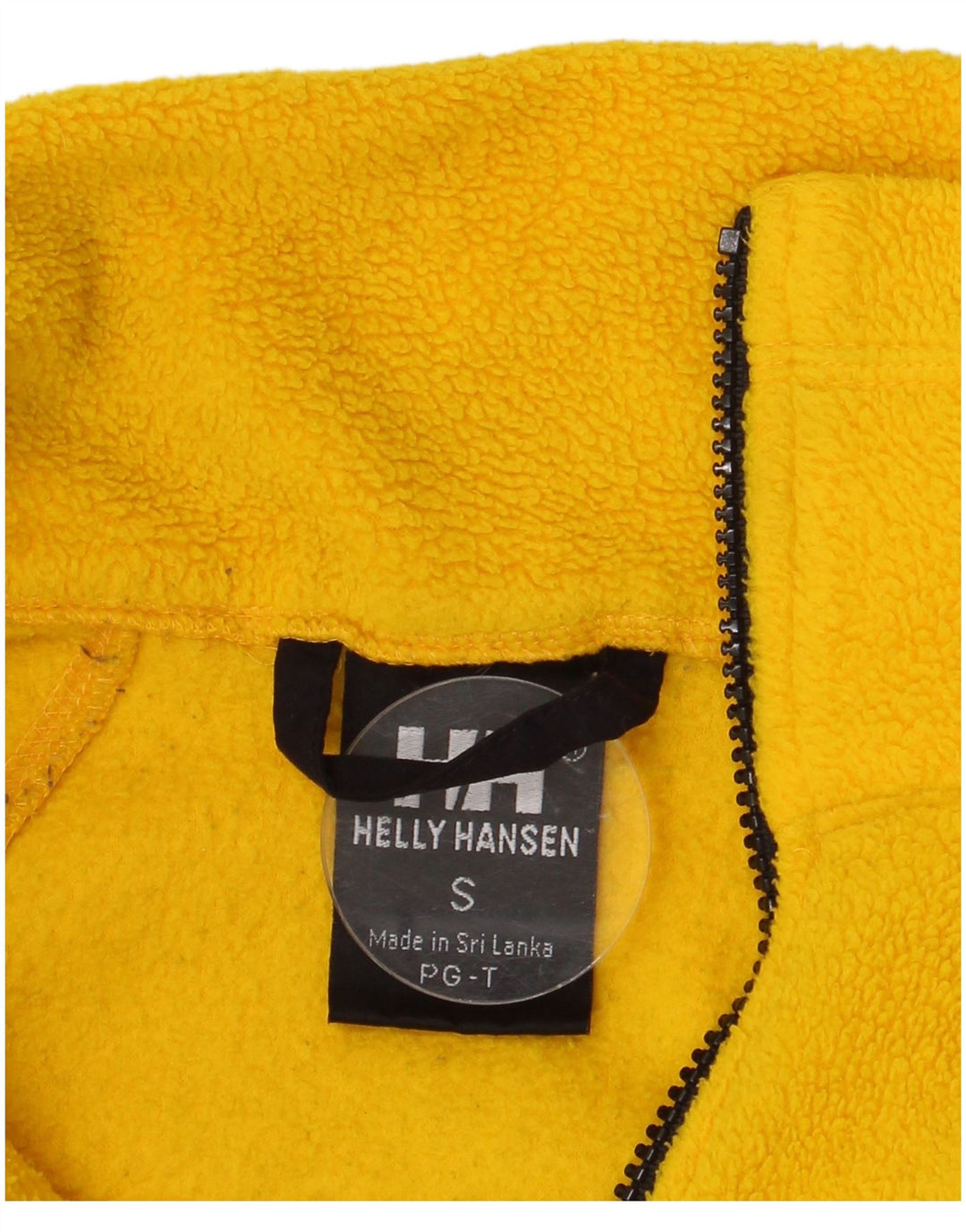 HELLY HANSEN Mens Fleece Jacket UK 36 Small Yellow Colourblock Polyester