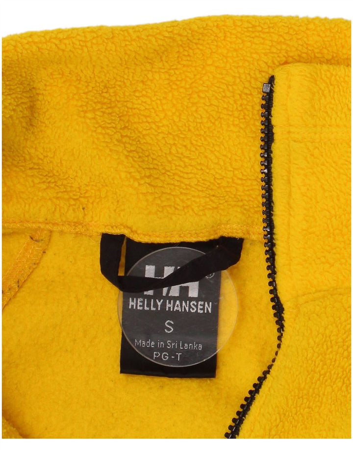 HELLY HANSEN Mens Fleece Jacket UK 36 Small Yellow Colourblock Polyester
