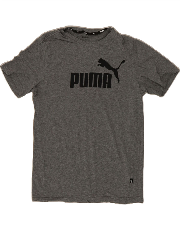 PUMA Mens Graphic T-Shirt Top Small Grey Cotton Vintage Puma and Second-Hand Puma from Messina Hembry 