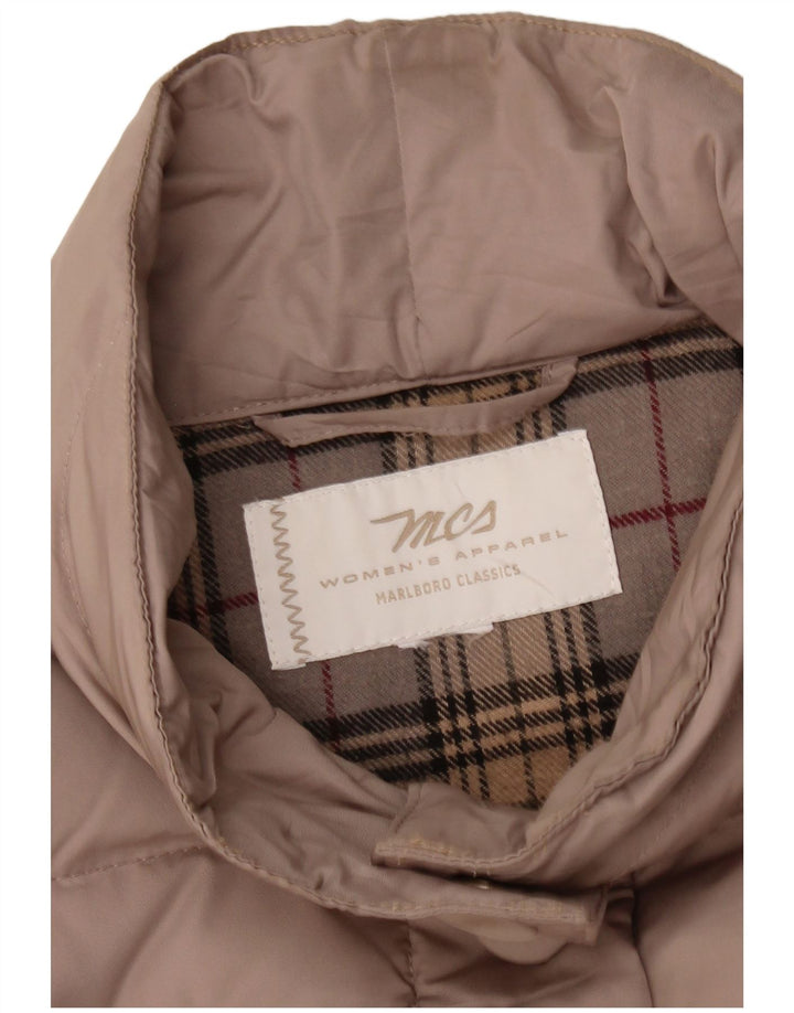 MARLBORO CLASSICS Womens Padded Jacket UK 16 Large Beige