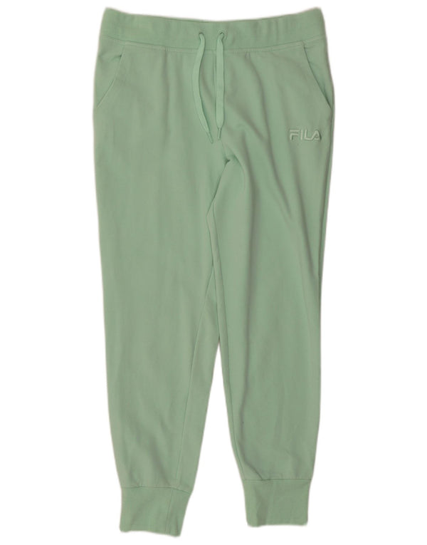 Fila Womens Tracksuit Trousers Joggers UK 14 Large  Green Cotton