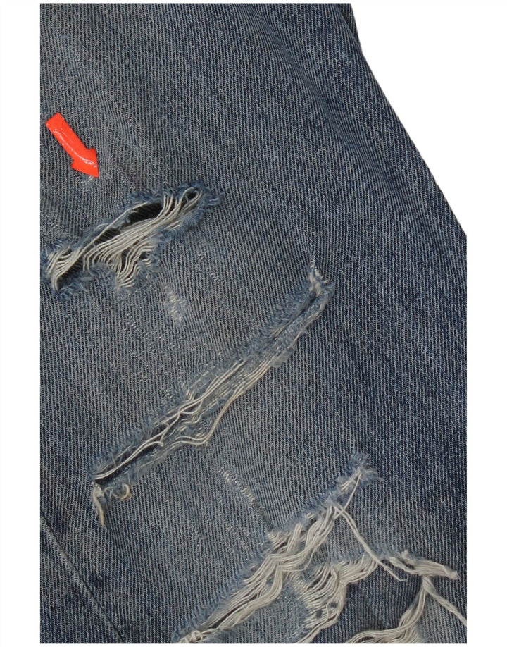 Levi's Mens 505 Distressed Straight Jeans W33 L30 Blue Cotton