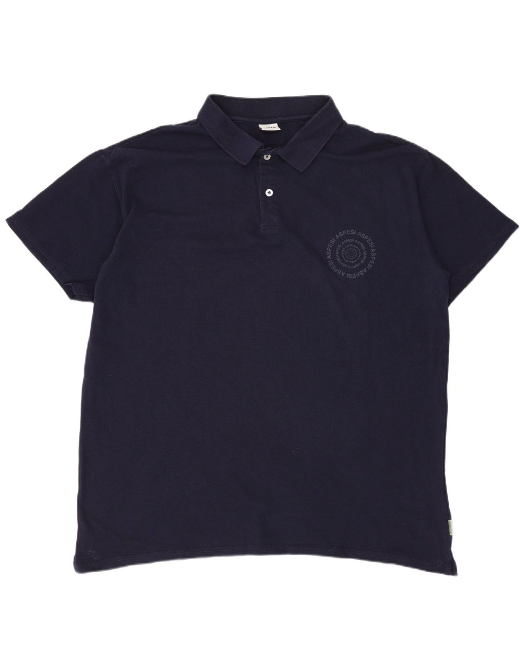 ASPESI Mens Polo Shirt 2XL Navy Blue Cotton