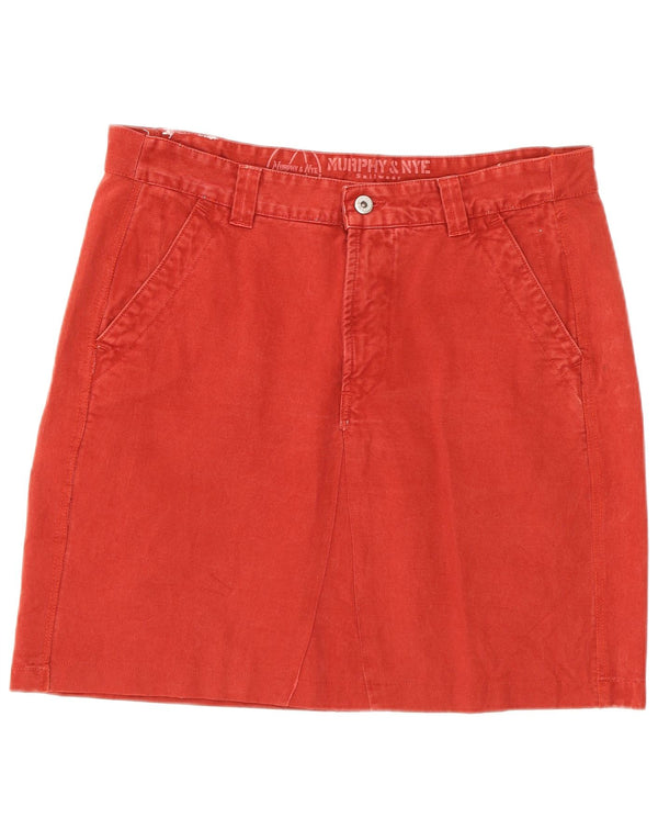Murphy & Nye Womens Mini Skirt W32 Large Red Cotton