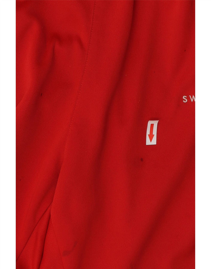 Nike Mens Swoosh Tracksuit Trousers Small  Red Colourblock Polyester