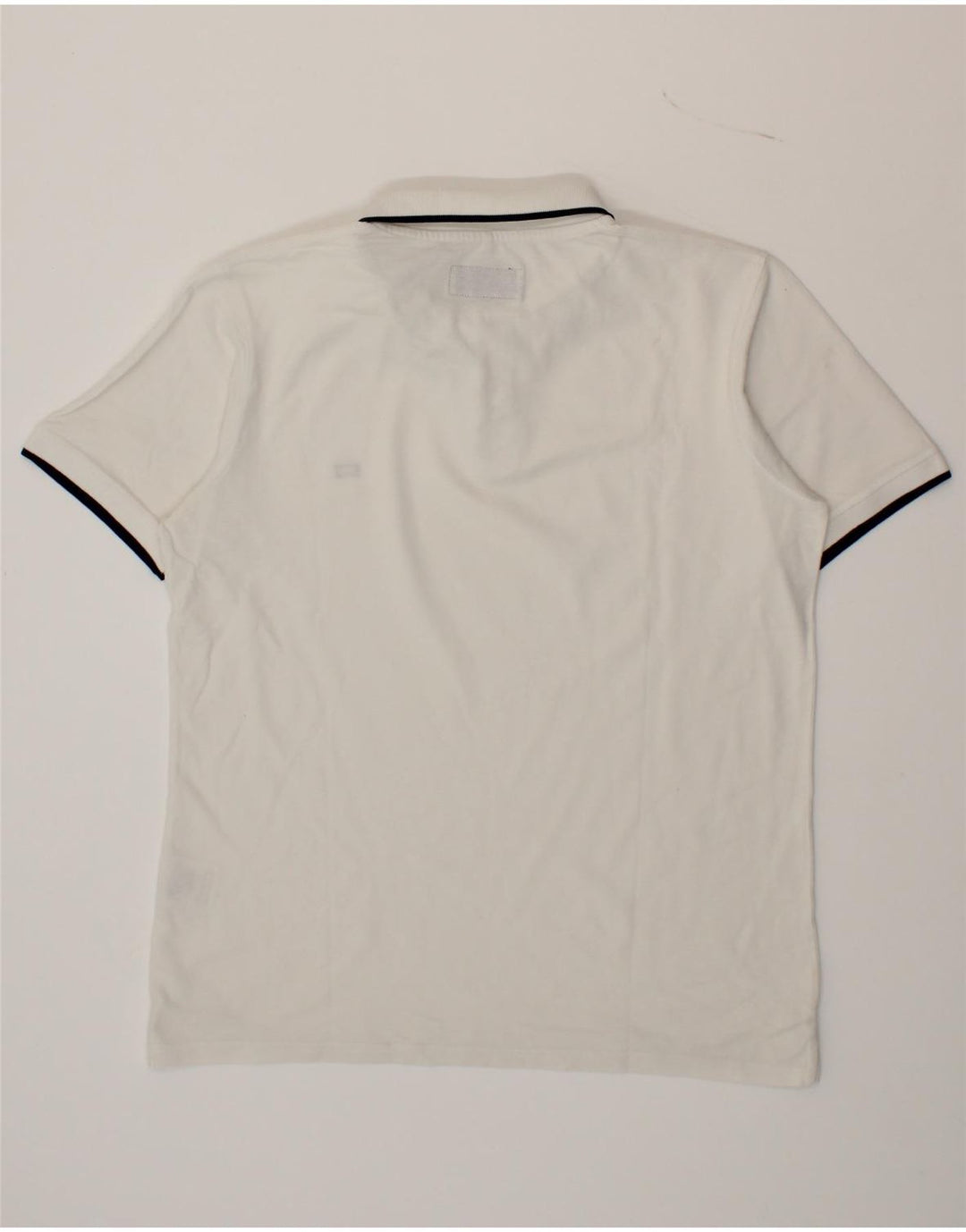CARRERA Mens Polo Shirt Large White Cotton Vintage Carrera and Second-Hand Carrera from Messina Hembry 