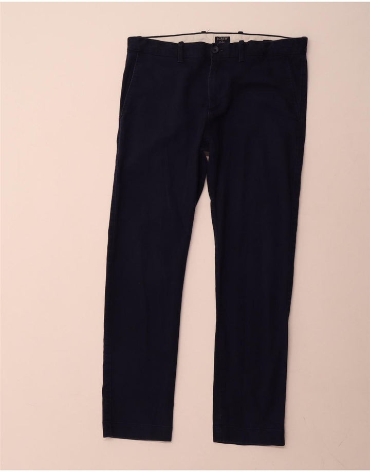 J. Crew Mens Slim Fit Chino Trousers W32 L30 Navy Blue Cotton