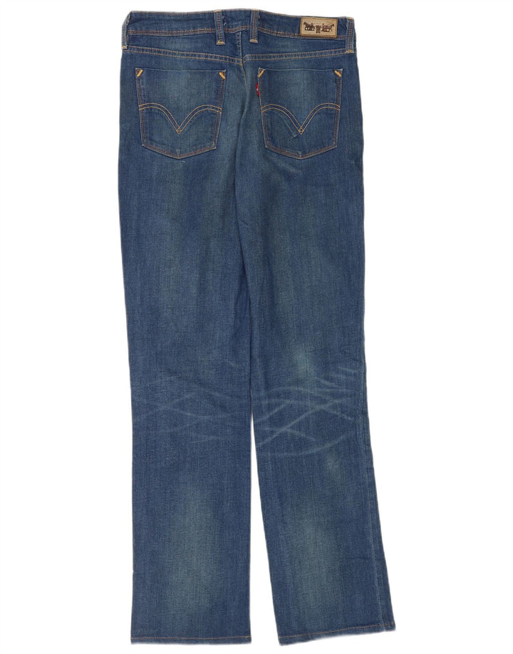 Levi's Womens 627 Straight Jeans W31 L34 Blue Cotton