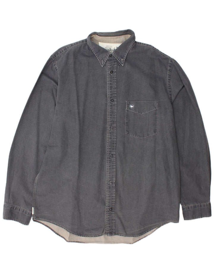 MURPHY & NYE Mens Shirt 2XL Grey Cotton
