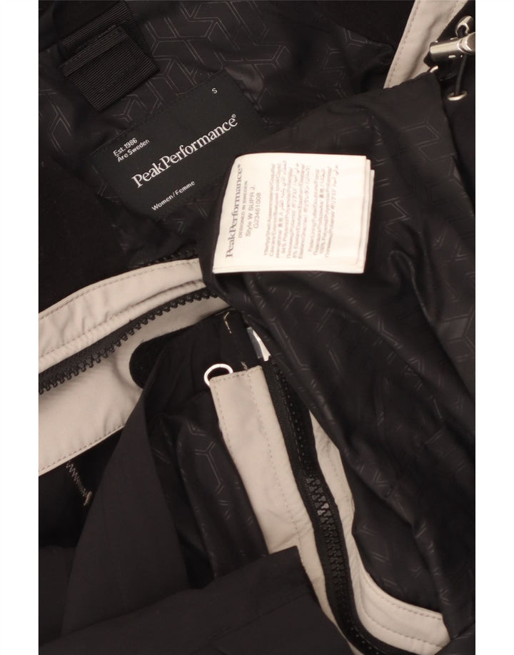 Peak Performance Womens Graphic Windbreaker Jacket UK 10 Small Black
