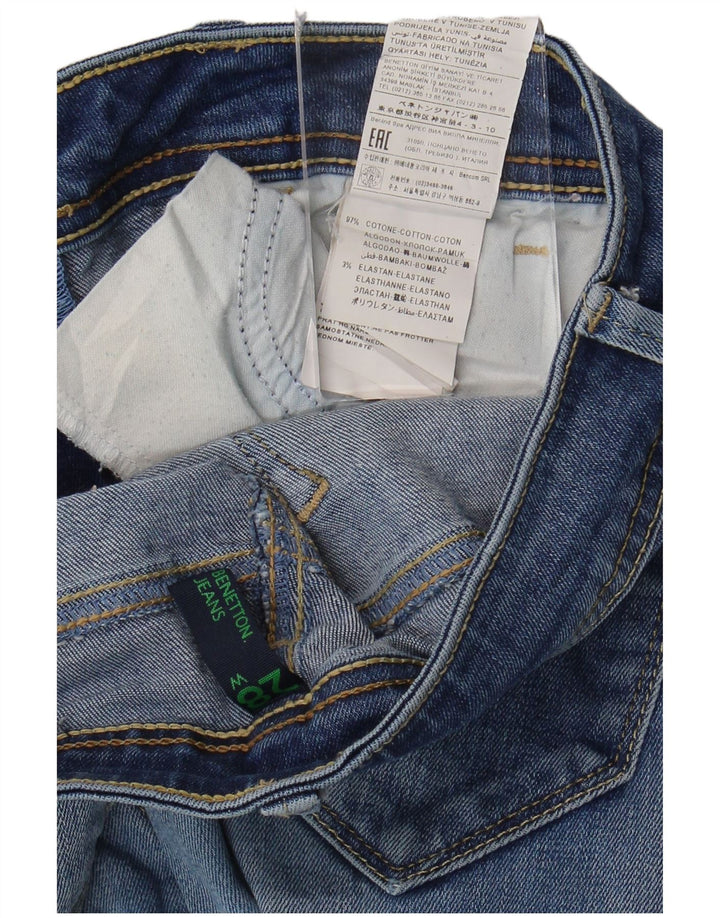 Benetton Womens Skinny Jeans W28 L33 Blue Cotton