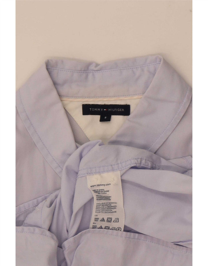 Tommy Hilfiger Womens Shirt US 8 Medium Blue Cotton