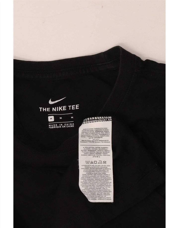 Nike Mens T-Shirt Top Medium Black Cotton