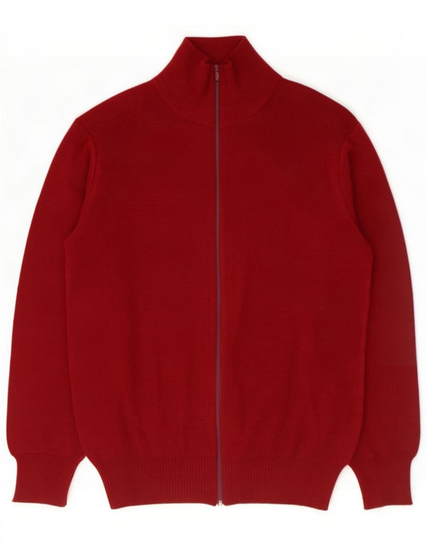 Vintage Mens Cardigan Sweater Medium Red