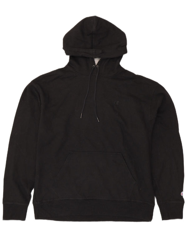 CHAMPION Mens Hoodie Jumper Large Black