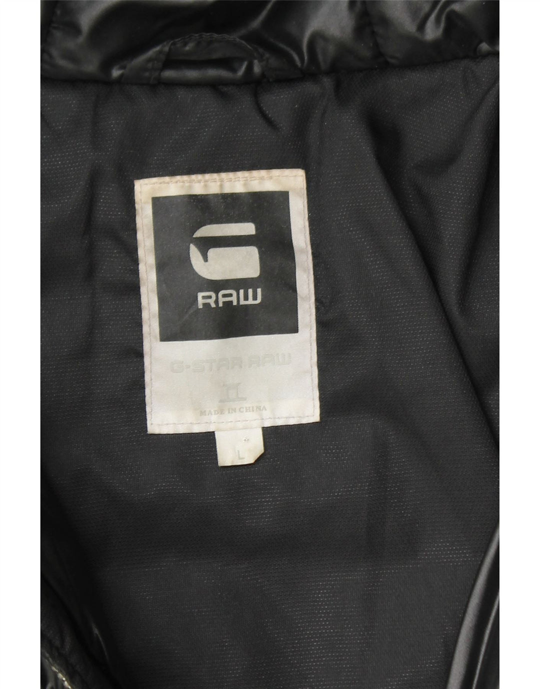 G-STAR Womens Hooded Padded Jacket UK 16 Large Black Polyamide