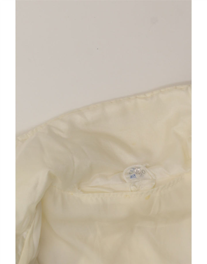 VINTAGE Womens Hooded Rain Jacket EU 50 2XL Off White Vintage Vintage and Second-Hand Vintage from Messina Hembry 