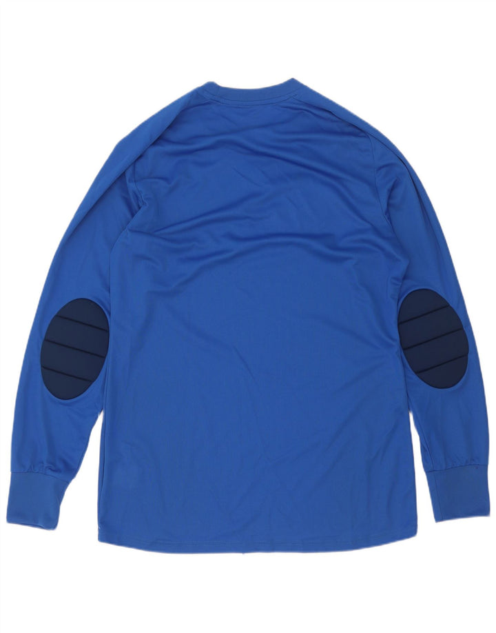 Adidas Mens Climalite Top Long Sleeve Medium Blue Colourblock Polyester