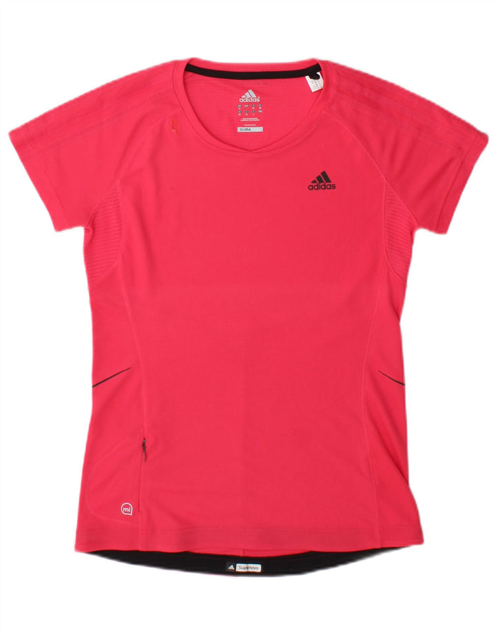 Adidas Womens Climacool T-Shirt Top UK 12 Medium Pink