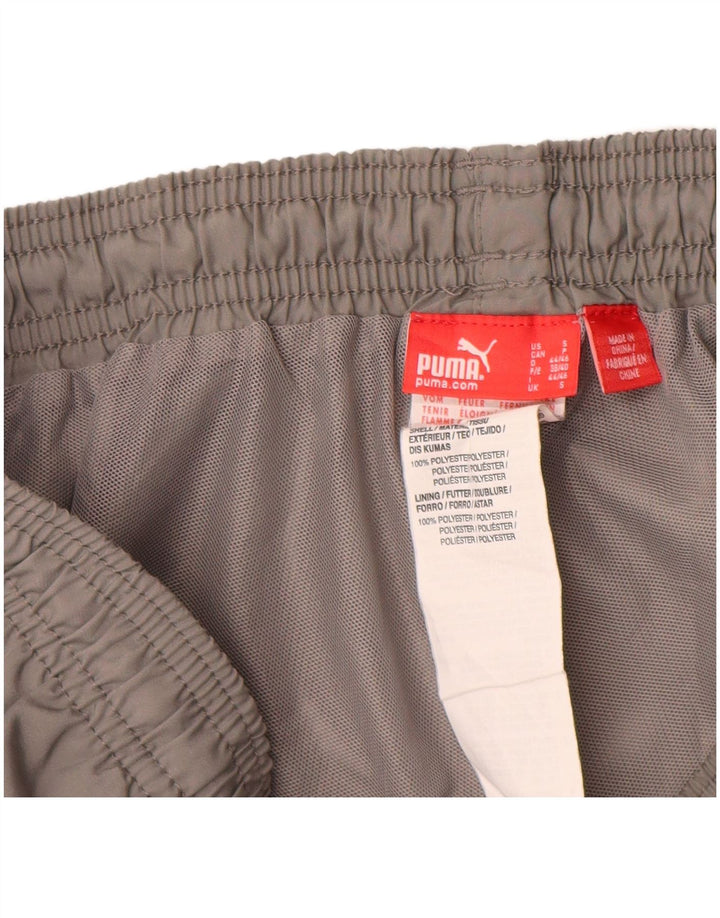 Puma Mens Capri Tracksuit Trousers Small  Grey Polyester