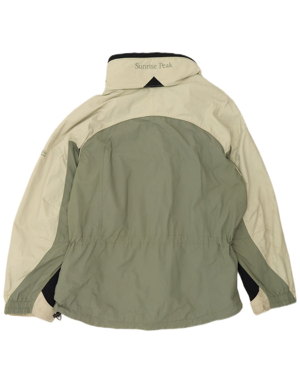 Columbia Womens Interchange Loose Fit Rain Jacket UK 16 Large Green