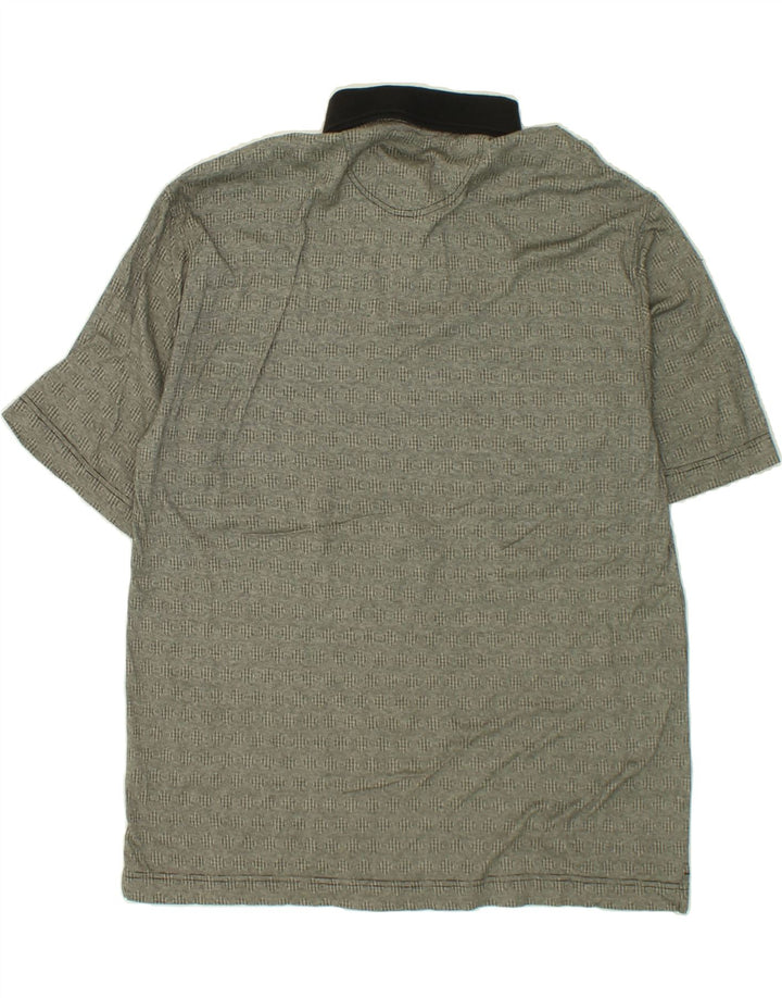 DOCKERS Mens Golf Polo Shirt Large Grey Argyle/Diamond Cotton Vintage Dockers and Second-Hand Dockers from Messina Hembry 