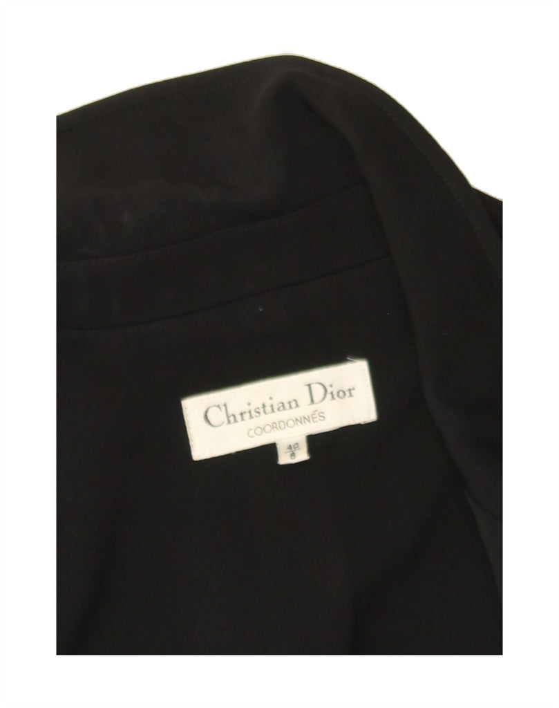 CHRISTIAN DIOR Womens Short Sleeve Cardigan Top IT 40 Small Black Vintage Christian Dior and Second-Hand Christian Dior from Messina Hembry 