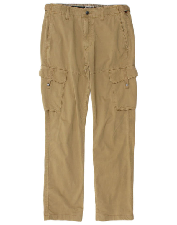 TIMBERLAND Mens Straight Cargo Trousers W30 L28 Beige