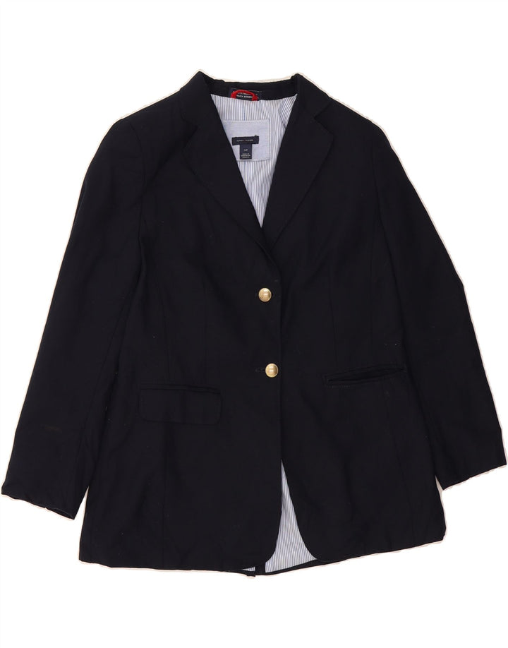 TOMMY HILFIGER Womens 2 Button Blazer Jacket UK 10 Small Navy Blue Vintage Tommy Hilfiger and Second-Hand Tommy Hilfiger from Messina Hembry 
