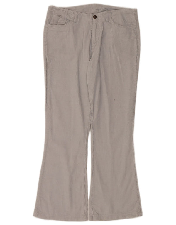 O'Neill Womens Flare Corduroy Trousers Large W34 L30 Off White Cotton