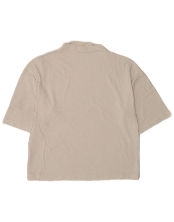 Zara Womens Oversized T-Shirt Top UK 10 Small White Cotton