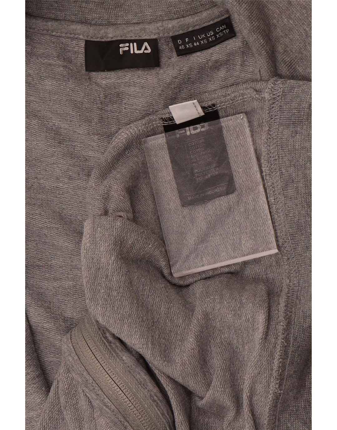 Fila Mens Tracksuit Top Jacket XS Grey Cotton