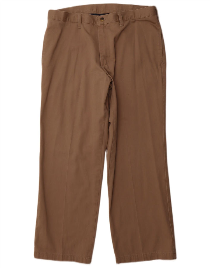 WRANGLER Mens Timber Creek Straight Chino Trousers W36 L29 Brown Cotton