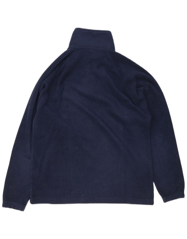 Kappa Mens Zip Neck Fleece Jumper Medium Navy Blue Polyester