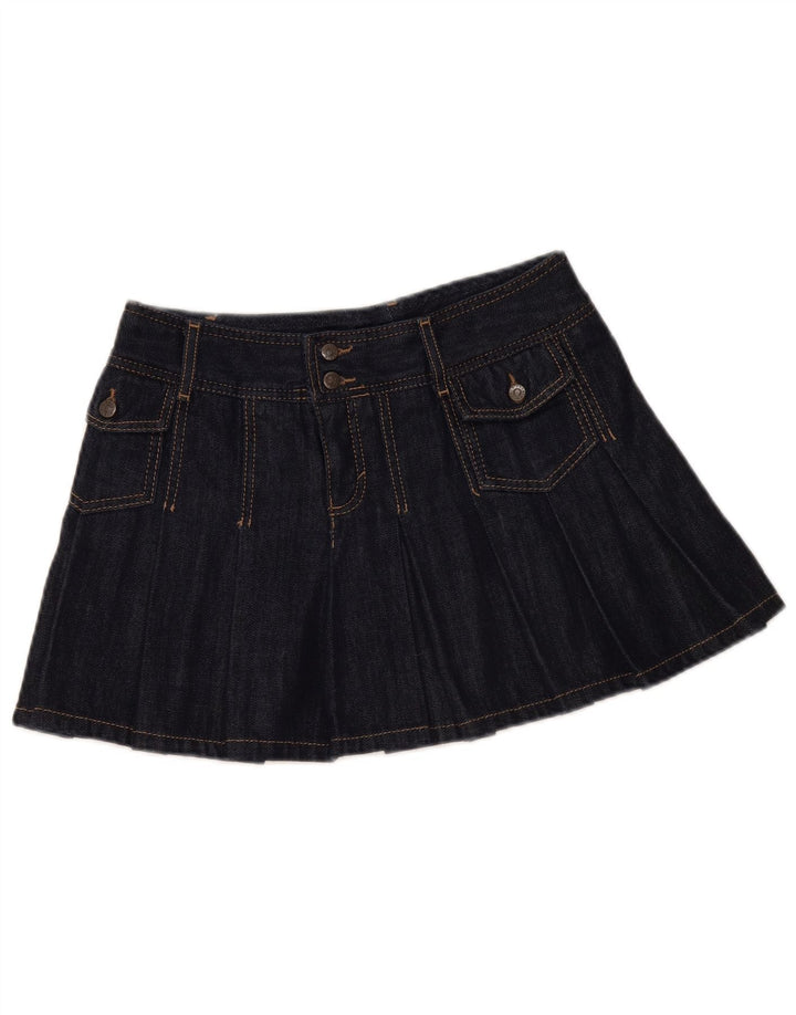 SISLEY Womens Mini Denim Skirt EU 38 Medium W30  Navy Blue Cotton