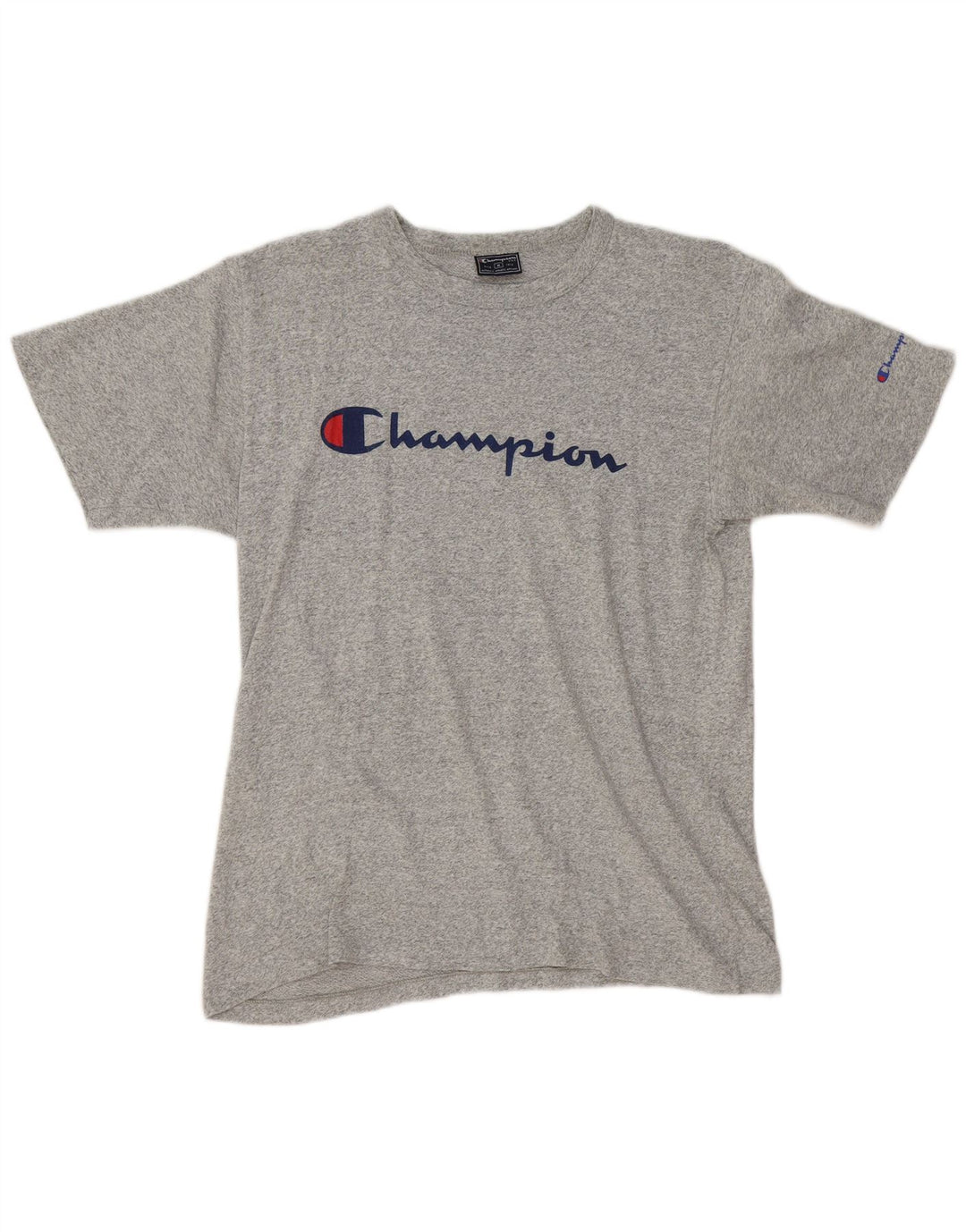 CHAMPION Mens Italia Graphic T-Shirt Top Medium Grey Flecked