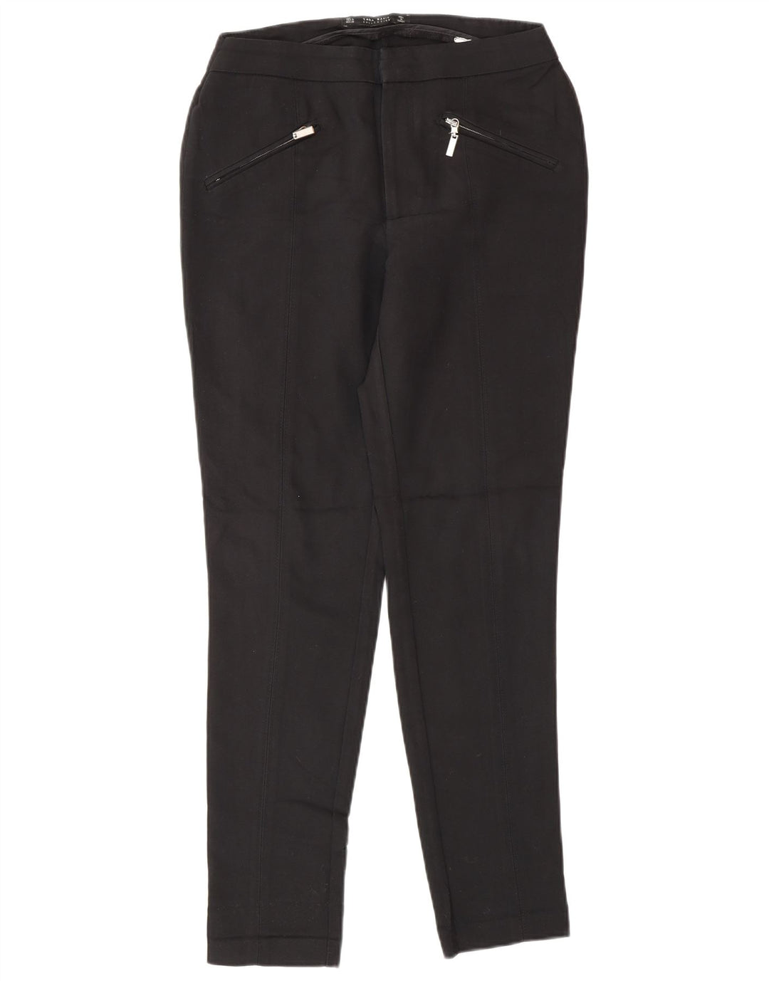 Zara Womens Slim Casual Trousers Medium W28 L28 Black