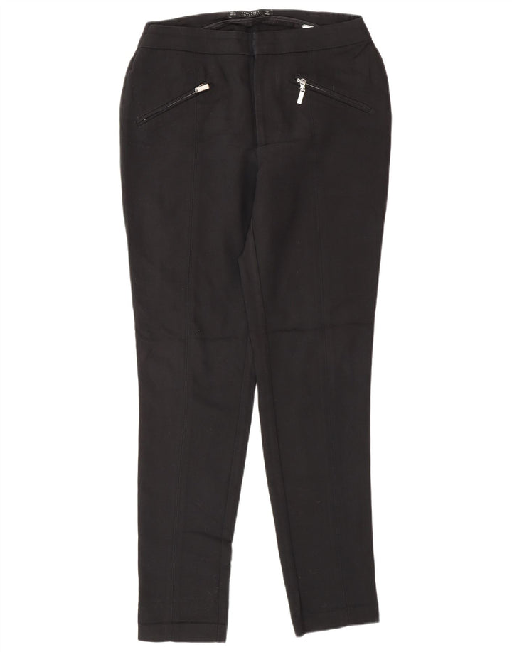 Zara Womens Slim Casual Trousers Medium W28 L28 Black