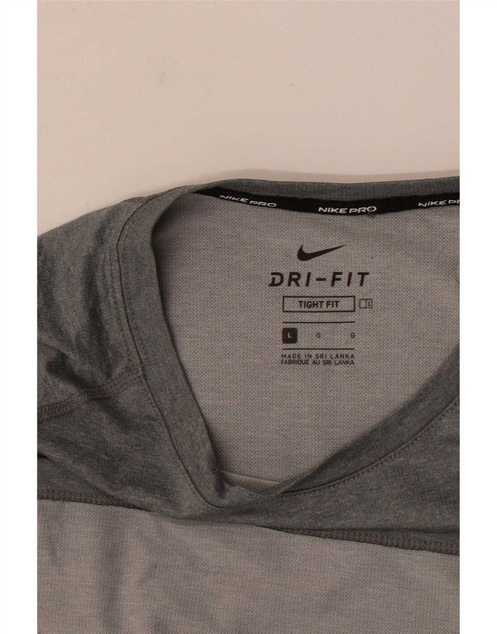 Nike Mens Dri Fit T-Shirt Top Large Grey