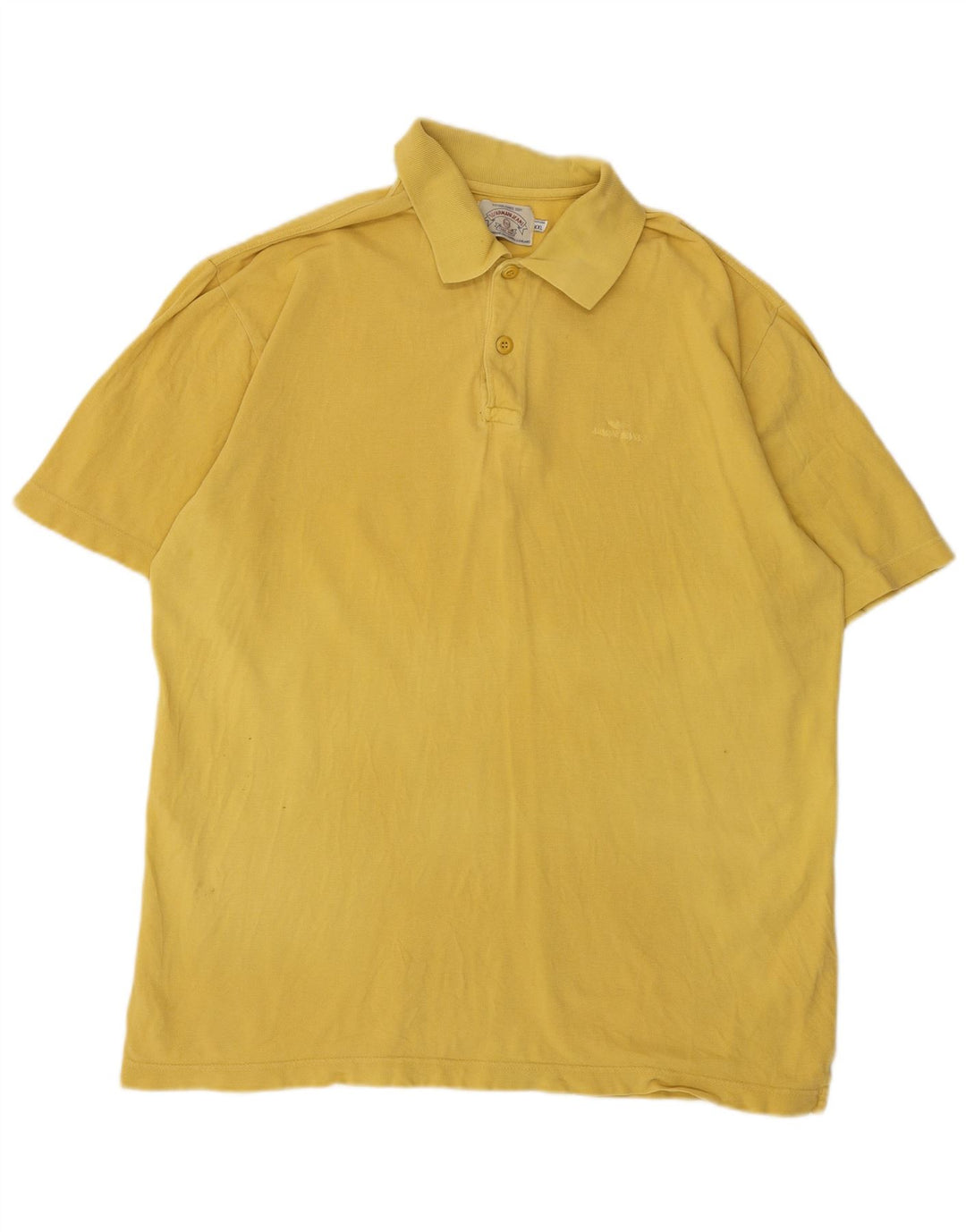 ARMANI JEANS Mens Polo Shirt 2XL Yellow Cotton