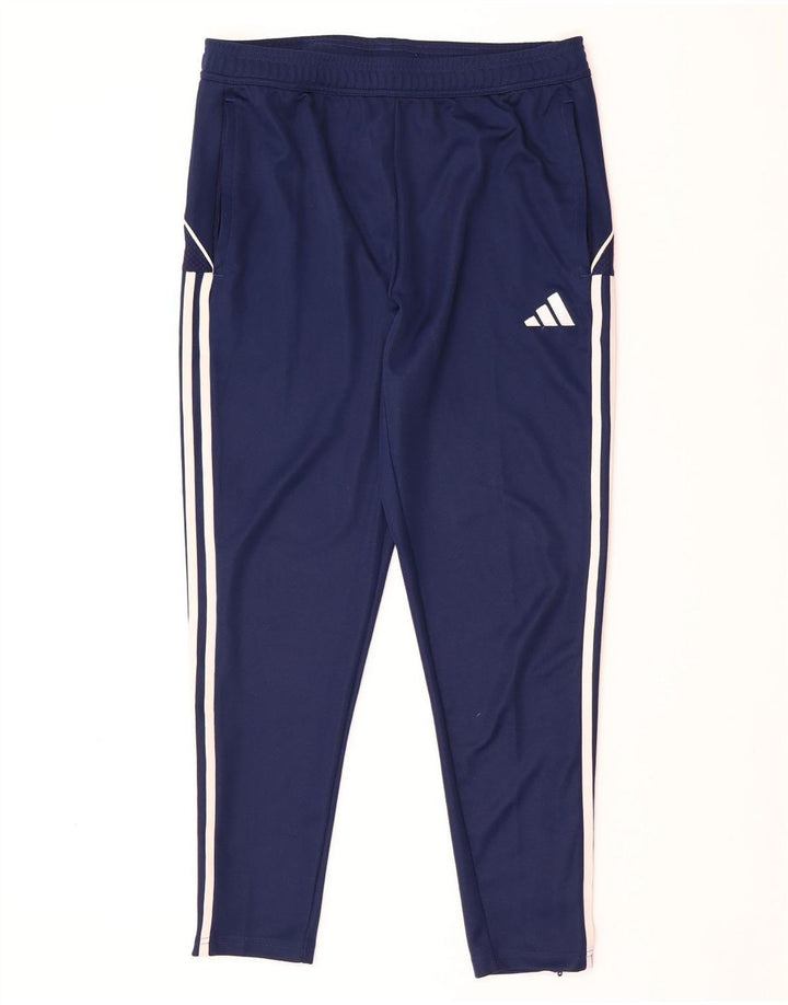 ADIDAS Mens Aeroready Slim Fit Tracksuit Trousers Large  Navy Blue