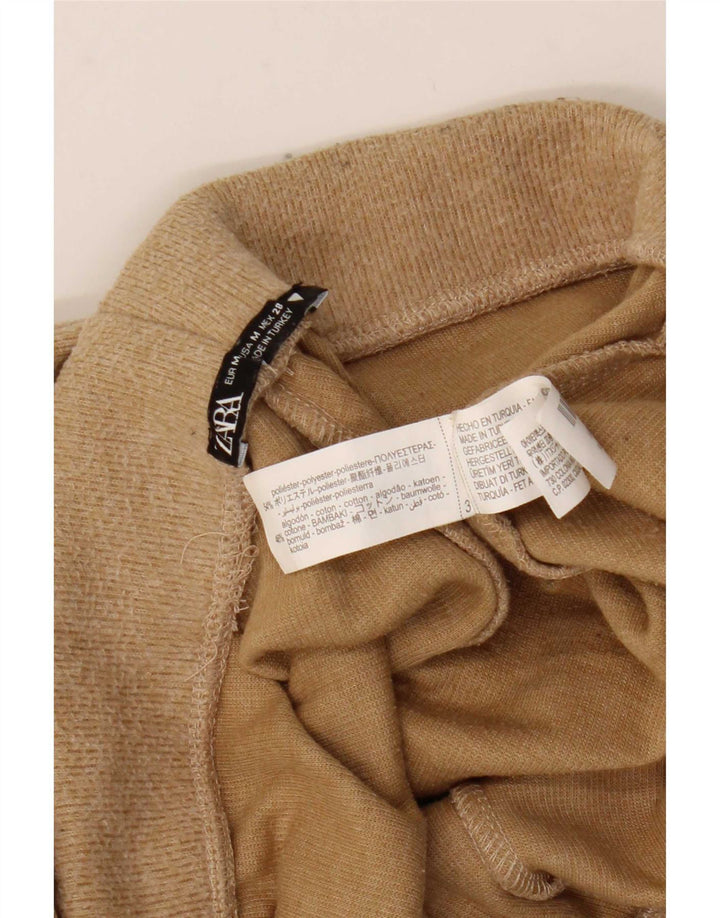 Zara Womens Tracksuit Trousers UK 12 Medium Beige Polyester