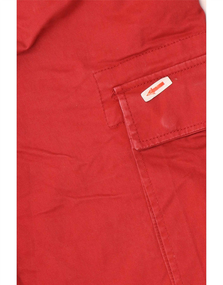 Timberland Mens Relaxed Fit Cargo Shorts W31 Medium Red Cotton