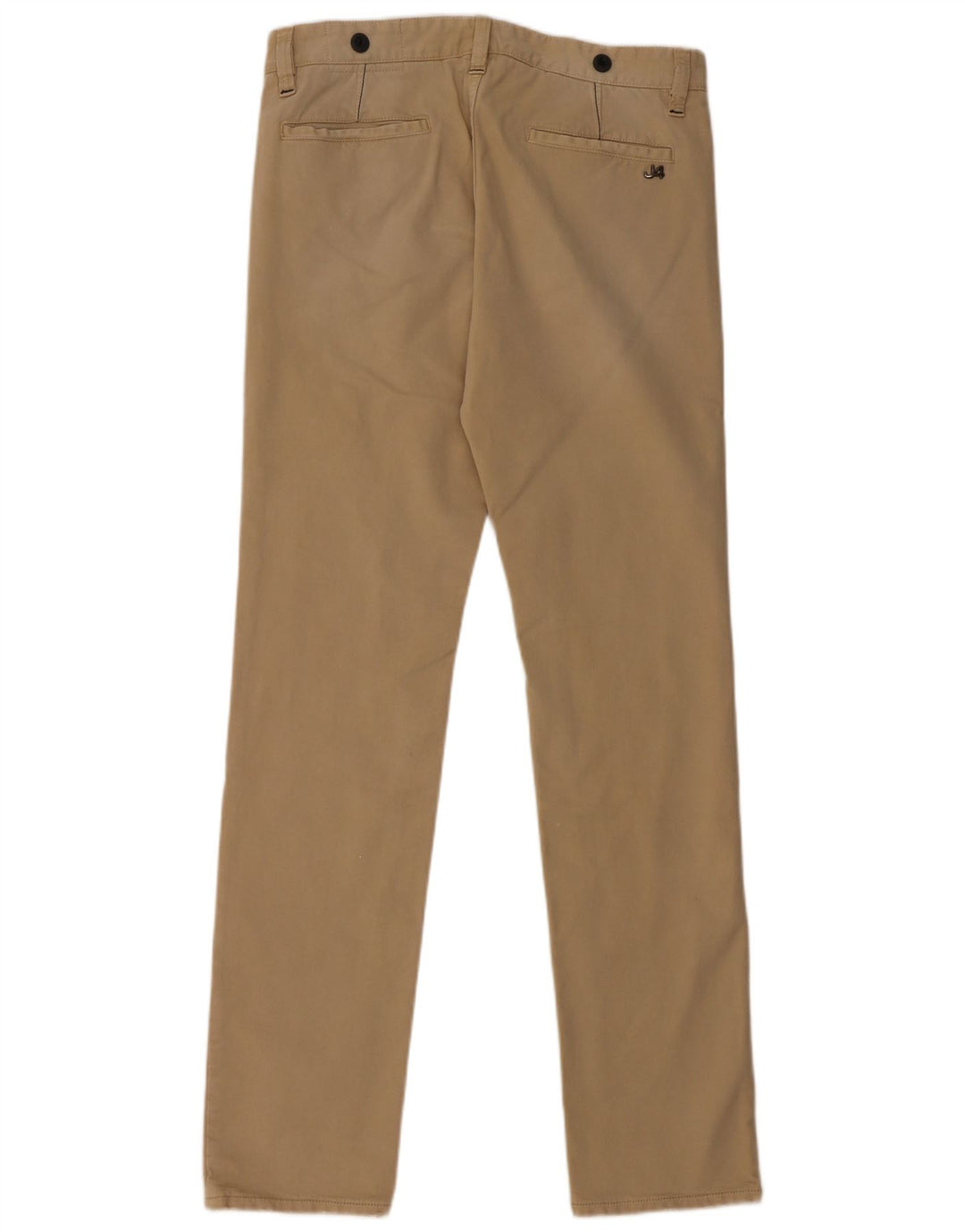 VINTAGE Mens Slim Chino Trousers W32 L33 Beige Cotton