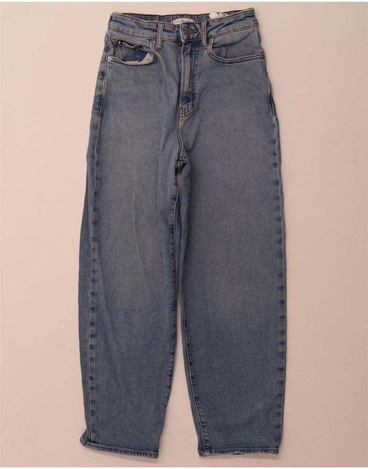 TOMMY HILFIGER Womens Balloon Leg High Waist Tapered Jeans W25 L25 Blue