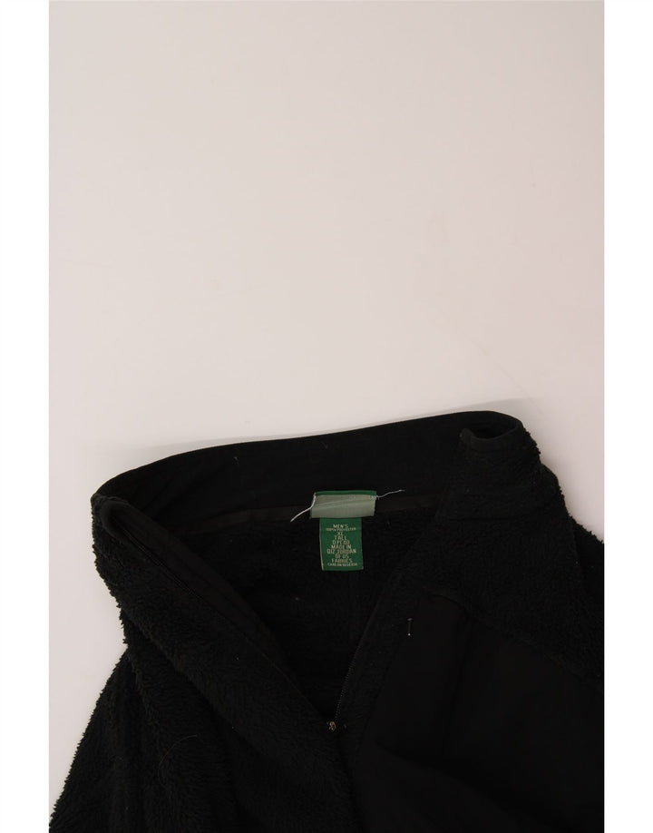 L.L.BEAN Mens Fleece Jacket UK 42 XL Black Polyester Vintage L.L.Bean and Second-Hand L.L.Bean from Messina Hembry 