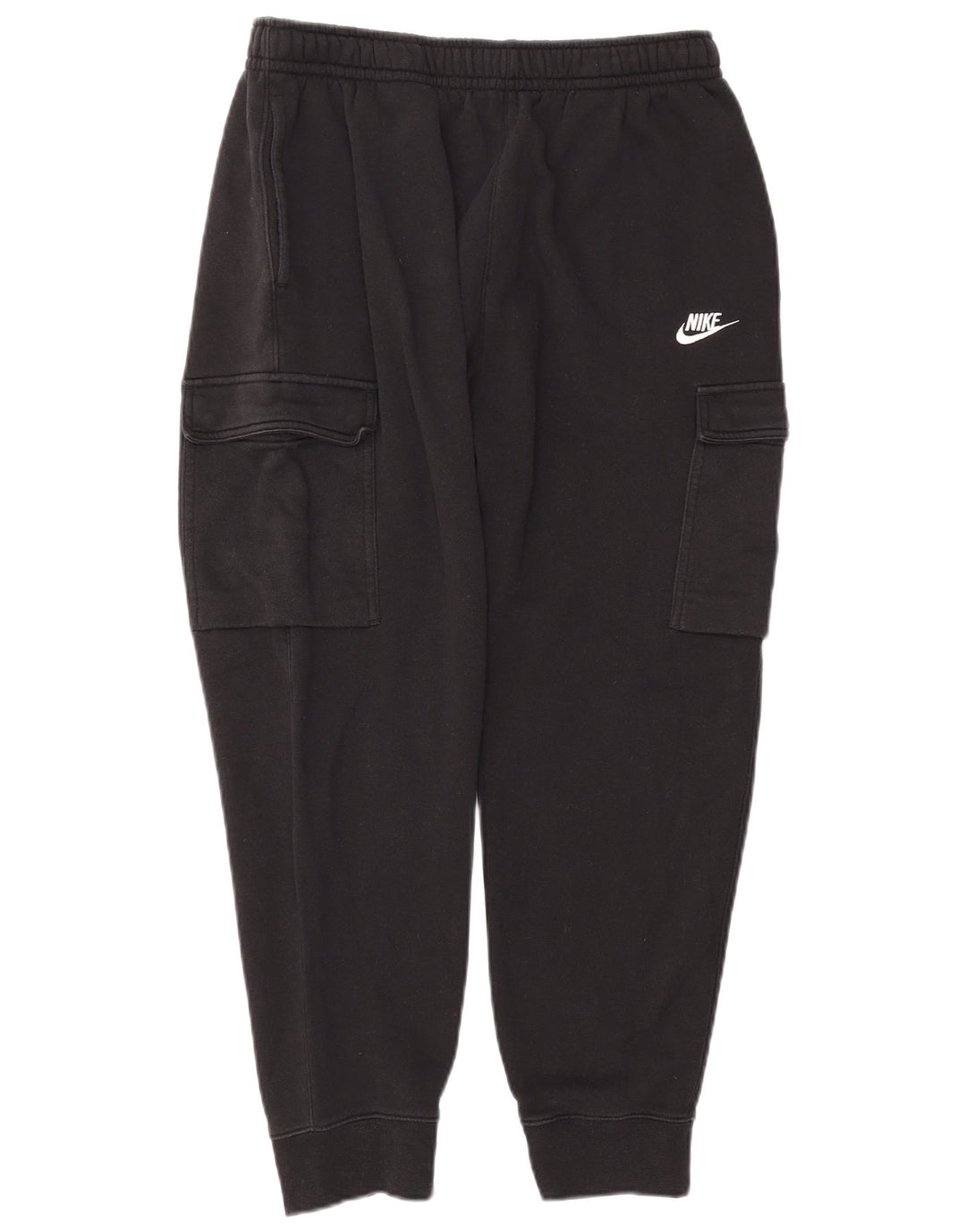 NIKE Mens Cargo Tracksuit Trousers Joggers Large  Black Cotton